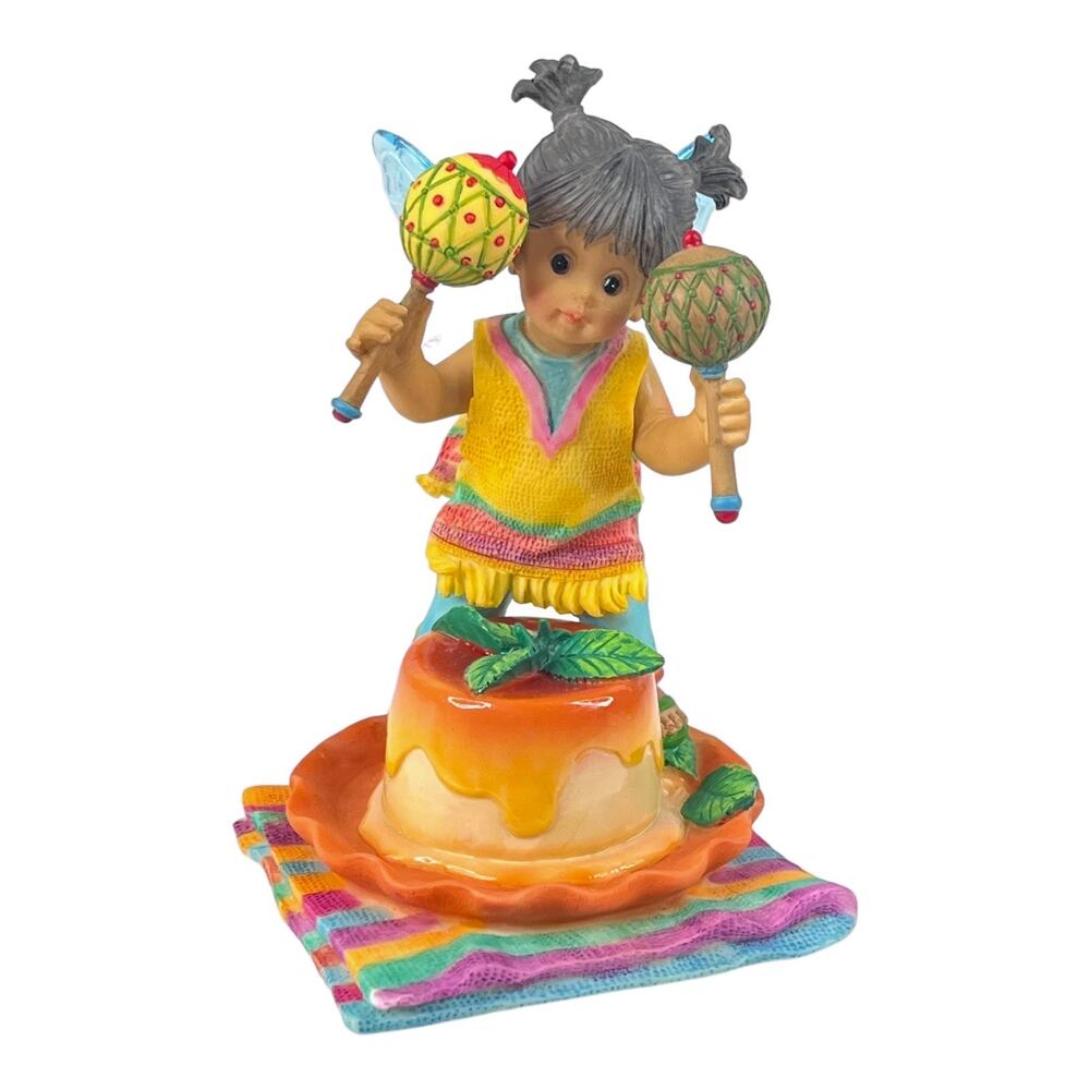 My Kitchen Fairies LITTLE FLAN FAIRIE Figurine Spanish Dessert Fiesta Girl Fairy